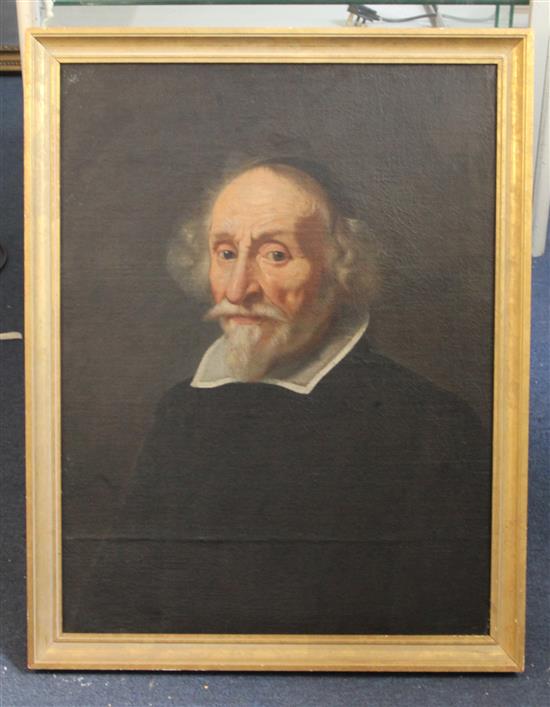 18th century Russian School Portrait of a bearded gentleman 25 x 19in.